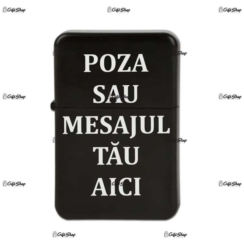 Bricheta neagra, gen zippo, personalizata